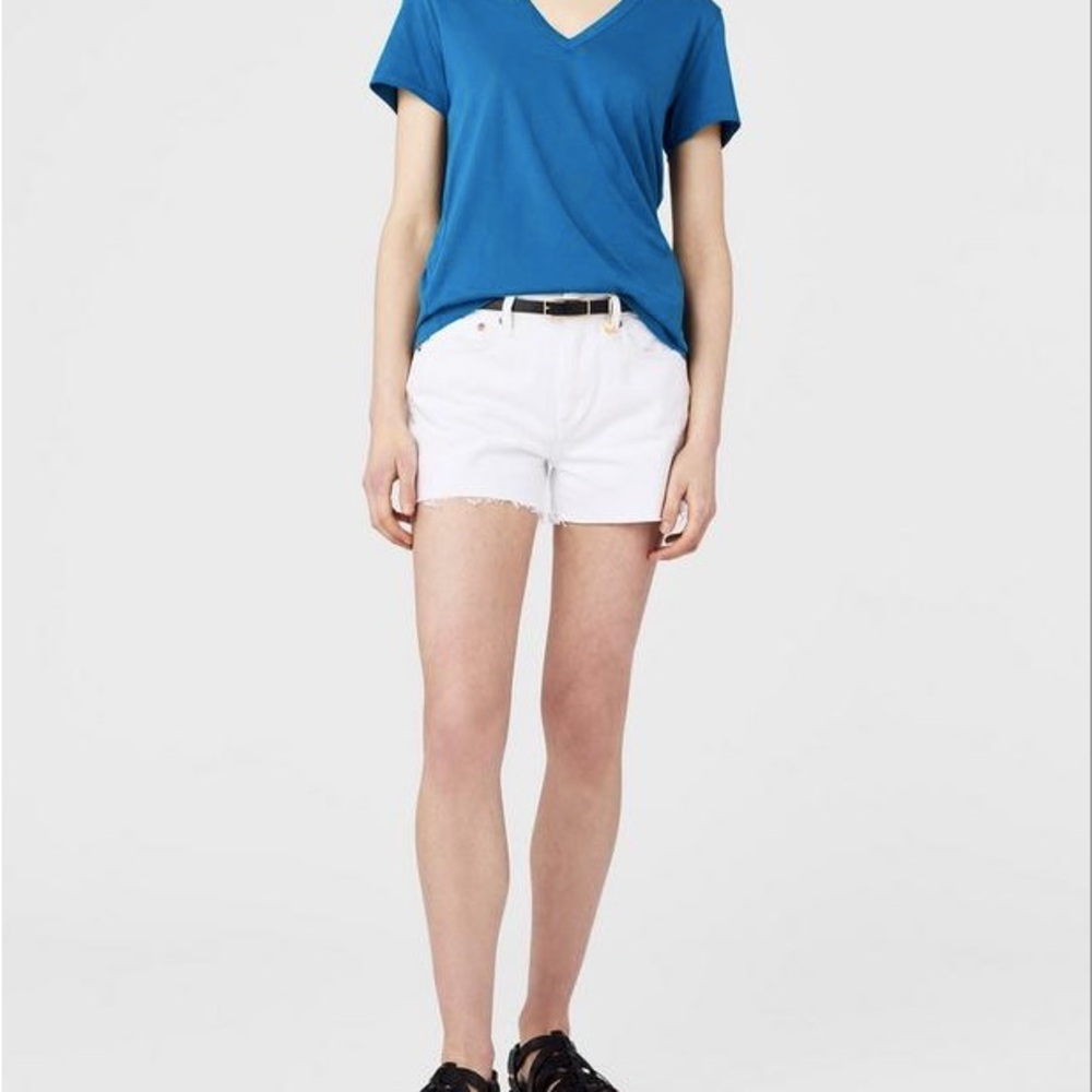 rag & bone core v-neck t-shirt in electric blue - XS